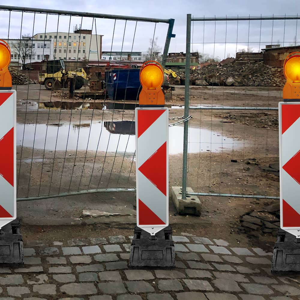 1000mm x 246mm Orafol reflektierende RA2 Bakenfolie Reflexfolie Warnmarkierung